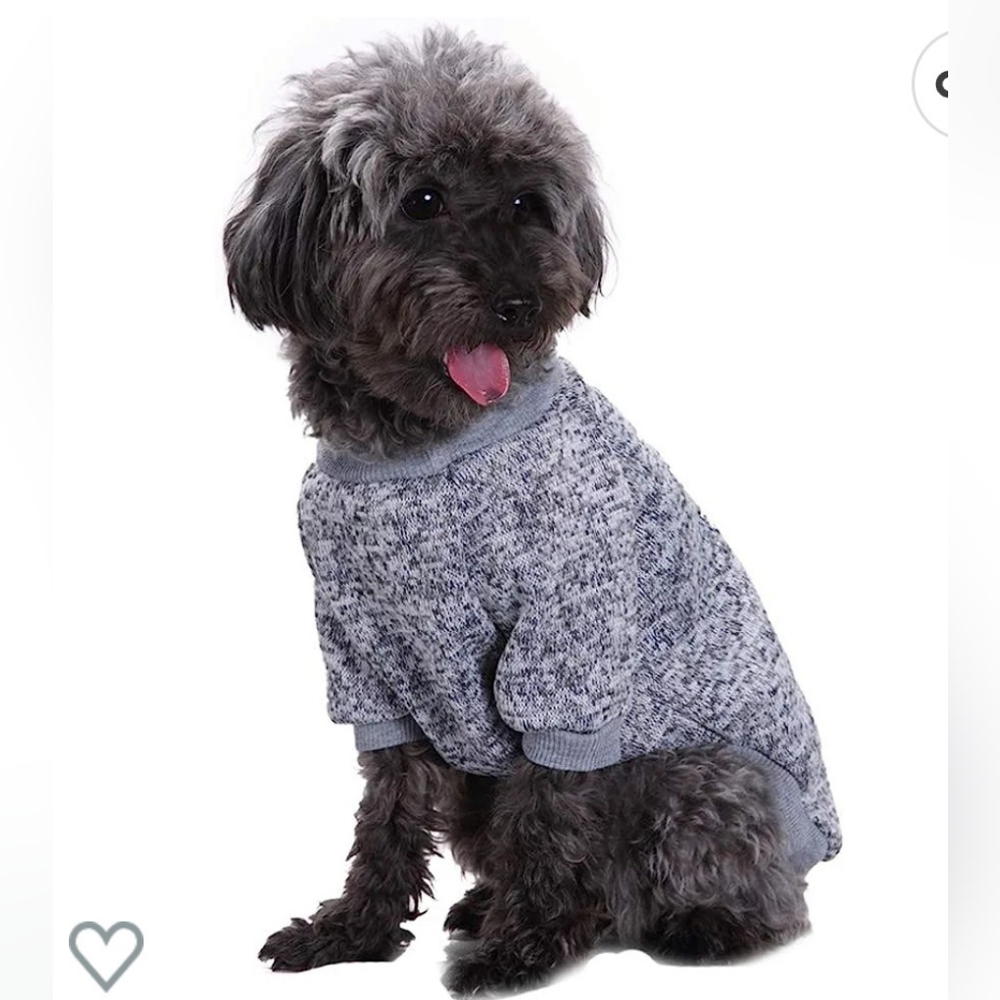 Dog Sweater Size Small Dog Medium Heatherd Gray NWOT